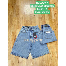 Relucky  Бермуди джинсові шорти синього кольору Bermuda fit 25-30 01-1