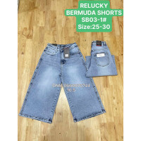 Relucky  Бермуди джинсові шорти синього кольору Bermuda fit 25-30 03-1