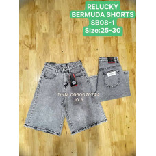 Relucky  Бермуди джинсові шорти сірого кольору Bermuda fit 25-30 08-1
