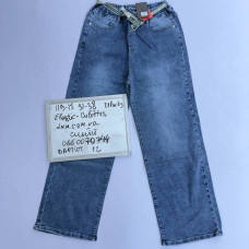 Relucky  Кюлот джинси синього кольору пояс резинка стрейч Culottes 31-38 119-15
