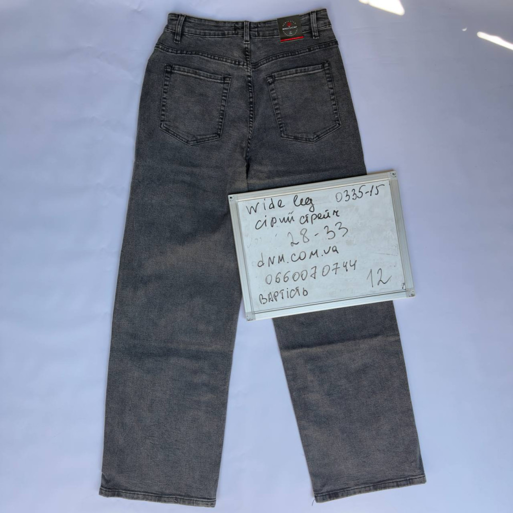 Relucky  Wide leg джинси сірого кольору широкі 28-33 0335-15