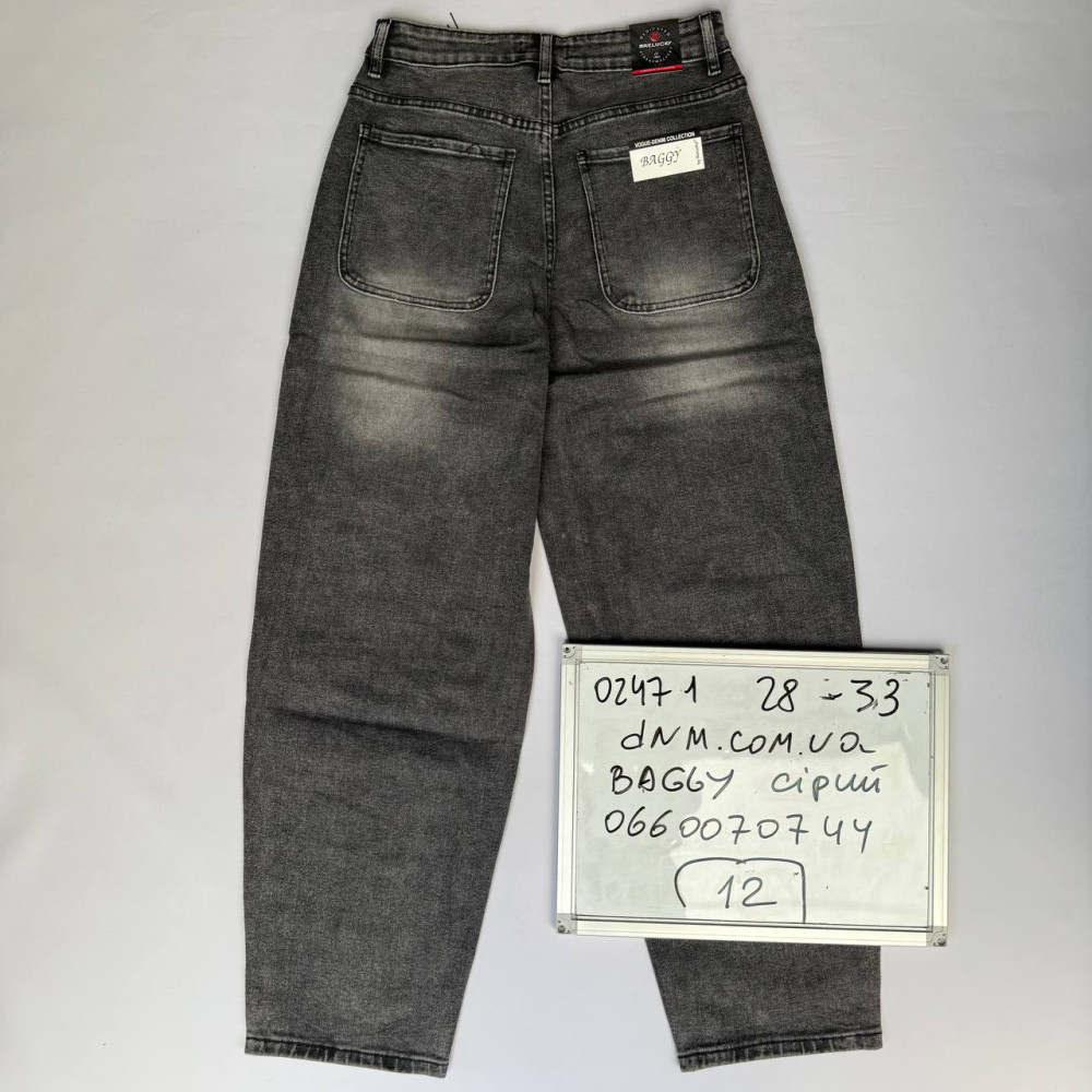 Relucky  Баггі джинси сірого кольору Baggy 28-33 0247-1
