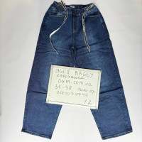 Relucky  Баггі джинси синього кольору байка утеплені зима Baggy 31-38 0305-8