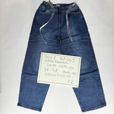 Relucky  Баггі джинси синього кольору байка утеплені зима Baggy 31-38 0305-8