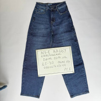 Relucky  Баггі джинси синього кольору байка утеплені зима Baggy 25-30 303-8