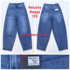 Relucky  Баггі джинси синього кольору Baggy 28-33 0633-12