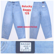 Relucky  Баггі джинси блакитного кольору Baggy 28-33 0634-12