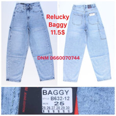 Relucky  Баггі джинси блакитного кольору Baggy 25-30 632-12