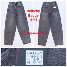 Relucky  Баггі джинси сірого кольору Baggy 25-27 640-12