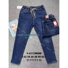 Rtrooss  Мом резинка джинси синього кольору байка утеплені зима Mom fit 32-42 6117