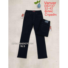 Vanver Straight джинси синього кольору утеплені зима фліс 32-42 82137