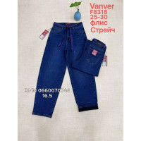 Vanver Баггі джинси синього кольору фліс утеплені зима Baggy 25-30 8318