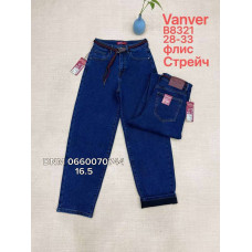 Vanver Баггі джинси синього кольору фліс утеплені зима Baggy 28-33 8321