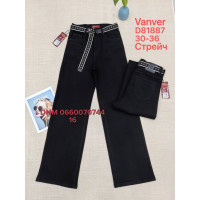 Vanver Wide leg джинси чорного кольору 30-36 81887