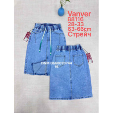 Vanver Спідниця джинсова блакитного кольору стрейч 28-33 8116