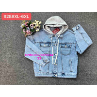 Vanver Куртка джинсова блакитного кольору XL-6XL 928