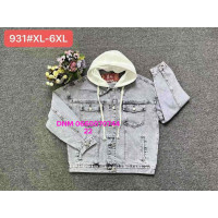 Vanver Куртка джинсова сірого кольору XL-6XL 931