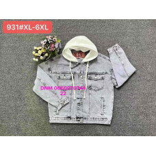 Vanver Куртка джинсова сірого кольору XL-6XL 931