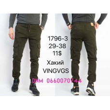 Vingvgs Джогери брюки хакі кольору з боковими кишенями Jogger fit 29-38 1796-3
