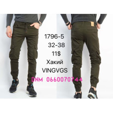 Vingvgs Джогери брюки хакі кольору з боковими кишенями Jogger fit 32-38 1796-5