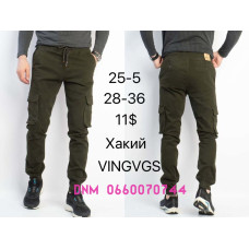Vingvgs Джогери брюки хакі кольору з боковими кишенями Jogger fit 28-36 25-5