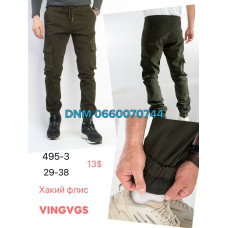 Vingvgs Джогери брюки хакі кольору з боковими кишенями Jogger fit 29-38 495-3
