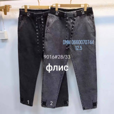 Yimeite Мом резинка брюки фліс утеплені зима Mom fit 28-33 9016