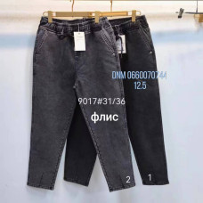 Yimeite Мом резинка брюки фліс утеплені зима Mom fit 31-36 9017