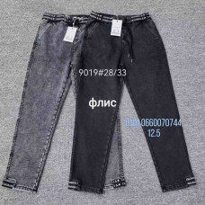 Yimeite Мом резинка брюки фліс утеплені зима Mom fit 28-33 9019