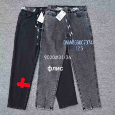 Yimeite Мом резинка брюки фліс утеплені зима Mom fit 31-36 9020