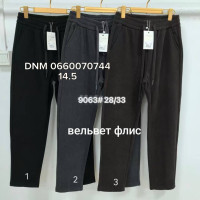 Yimeite Мом резинка брюки фліс утеплені зима Mom fit 28-33 9063