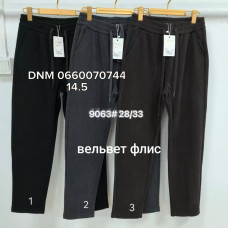 Yimeite Мом резинка брюки фліс утеплені зима Mom fit 28-33 9063