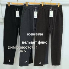 Yimeite Мом резинка брюки фліс утеплені зима Mom fit 31-36 9065