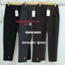Yimeite Мом брюки вельвет фліс утеплені зима Mom fit 28-33 9063
