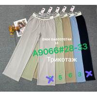 Yingguoxiang Wide leg брюки трикотажні пояс на резинці літо 28-33 9066
