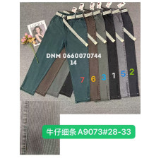 Yingguoxiang Мом брюки трикотажні пояс на резинці літо Mom fit 28-33 9073