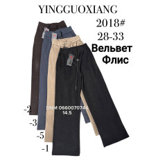 Yingguoxiang Wide leg брюки вельветові на утепленні зима фліс 28-33 2018