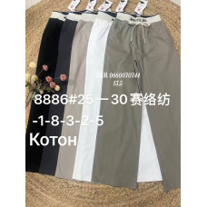 Wide leg брюки модель в кольорах пояс на резинці трикотаж котон літо
