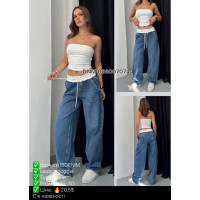 i8 denim  Баггі джинси синього кольору Baggy 25-30 006