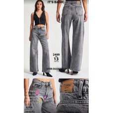 It’s basic  Wide leg джинси сірого кольору весна 34-42 2499-13