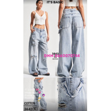 It’s basic  Баггі джинси блакитного кольору рвані Baggy 34-42 3843