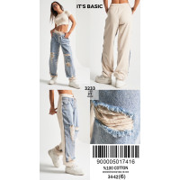 It’s basic  Straight джинси блакитного кольору рвані 34-42 3233