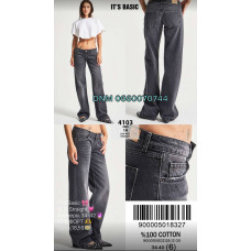 It’s basic  Straight джинси сірого кольору 34-42 4103