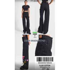 It’s basic  Wide leg джинси широкі чорного кольору 32-36 2498-1