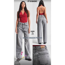It’s basic  Wide leg джинси широкі сірого кольору 34-42 2499-13