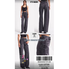 It’s basic  Wide leg джинси широкі сірого кольору 34-42 2499-14