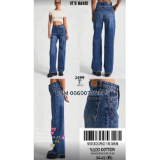 It’s basic  Wide leg джинси широкі синього кольору 34-42 2499-5