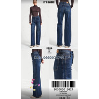 It’s basic  Wide leg джинси широкі синього кольору 34-42 2506-8