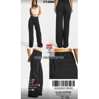 It’s basic  Wide leg джинси широкі чорного кольору 38-48 4144-1