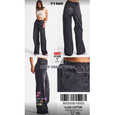 It’s basic  Wide leg джинси широкі сірого кольору 38-48 4144-1